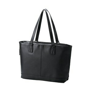 エレコム BM-TBSLH02BK トートバッグ 肩掛け バッグ 自立式 大容量 15L 14インチノートPC A4サイズ収納 キャリーオン対応 ボトルポケット 前面あおりポケット付 ORGULLO ブラック BM-TBSLH02BK 【代引・後払い決済不可商品】