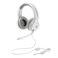 Rakuten - エレコム ゲーミングヘッドセット/両耳オーバーヘッド/4極ミニプラグ/50mmドライバ/極厚イヤーパッド/コントローラ付属/ホワイト HS-G01WH【代引・後払い決済不可商品】