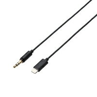 エレコム Lightning-φ3.5変換AUXケーブル(ストレート-ストレート) AX-L35D10BK【代引・後払い決済不可商品】