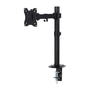 Rakuten - エレコム DPA-SNS01BK モニターアーム シングル ショート 【 17~32インチ 耐荷重9kg VESA規格75×75/100×100 ディスプレイ 対応 】 クランプ＆グロメット式 ケーブル収納 ブラック 【代引・後払い決済不可商品】