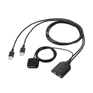 エレコム キーボード・マウス用パソコン切替器 KM-A22BBK【代引・後払い決済不可商品】