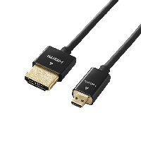 Rakuten - エレコムカメラ接続用HDMIケーブル（HDMI microタイプ） DGW-HD14SSU20BK【代引・後払い決済不可商品】