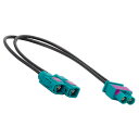 【DM便発送可】ca-13-021c アンテナ変換ハーネスケーブル ダブル VW フォルクスワーゲン FAKRA (Z) (オスx2) から FAKRA (Z)...