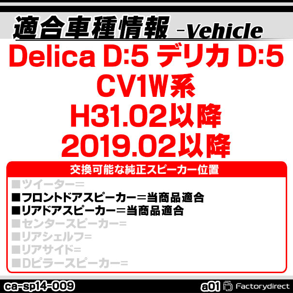 ca-sp14-009a01 (フロントドア&リアドア専用) 三菱 mitsubishi Delica D:5 デリカ ...