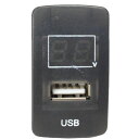 送料無料【代引不可】 USB-HO-C 本田 ホンダ HONDA車系 USB充電 電圧計(ブルー表示)カーUSBポート (増設 サービスホール USB充電 電圧計 )