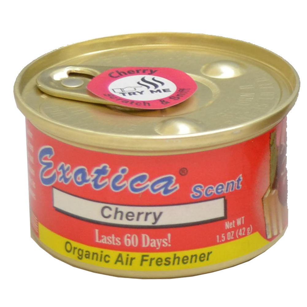 【期間限定 お試し価格】Exotica Freshener(エキゾチカフレッシュナー) ex-esc24-a1001-チェリー(17200) EXOTICA エキゾチカ オーガニック香りの缶詰 エアフレッシュナー 芳香剤 香り調整ふた付 (正規輸入品 いい香り さくらんぼ 部屋用 車用 フレグランス)