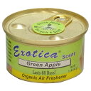 楽天ファクトリーダイレクトJAPAN【期間限定 お試し価格】Exotica Freshener（エキゾチカフレッシュナー）ex-esc24-a1005-グリーンアップル（17213） EXOTICA エキゾチカ オーガニック香りの缶詰 エアフレッシュナー 芳香剤 香り調整ふた付 （正規輸入品 車 室内 靴箱 リンゴ アップル 青りんご すっきり）