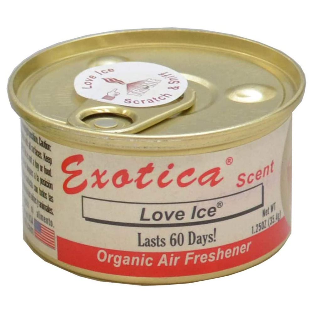 Exotica Freshener (エキゾチカフレッシュナー) ex-esc24-a1006-ラブアイス(17235) EXOTICA エキゾチカ オーガニック香りの缶詰 エアフレッシュナー 芳香剤 香り調整ふた付 (正規輸入品)(トイレ 車 どこでも 置くタイプ 缶づめ コンパクト 甘い)