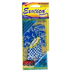 【期間限定 お試し価格】Exotica Freshener(エキゾチカフレッシュナー)ex-pt1-3305 ニューカー(10403)EXOTICA エキゾチカ ヤシの木型 エアフレッシュナー 芳香剤 吊り下げペーパータイプ(正規輸入品)(車 吊り下げ エアーフレッシュナー 車用芳香剤 フレグランス)