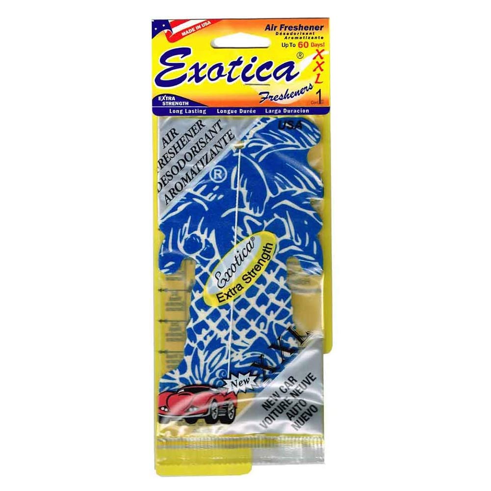 【期間限定 お試し価格】Exotica Freshener(エキゾチカフレッシュナー)ex-pt1-xxl-8803-ニューカー(18152)大型 EXOTICA エキゾチカ ヤシの木型 エアフレッシュナー 芳香剤 吊り下げペーパータイプ(正規輸入品)(車 エアーフレッシュナー 車用芳香剤 フレグランス)