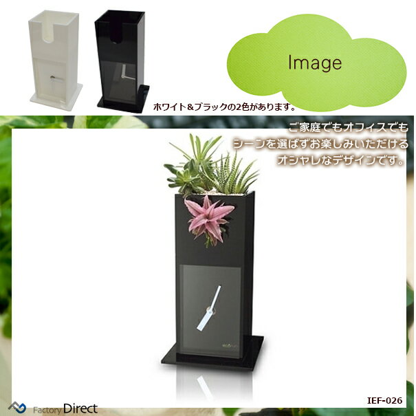 (最終在庫処分祭) IEF-026BK (ブラック ThinkGreenスタイル) スタイリッシュ花瓶ス...