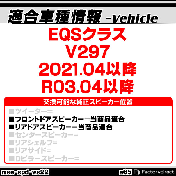 mse-spd-ws22a65 (�ե���ȥɥ����ꥢ�ɥ�����) EQS���饹 V297 (2021.04�ʹ� R03.04�ʹ�) (���ץ顼ON�߷� ������) (3.5inch��) MercedesBenz ��륻�ǥ��٥�� ABS����ʡ��Хåե�ܡ��� ���ԡ����������ץ��� DIY���� (�����ѡ��� �����ǥ���)