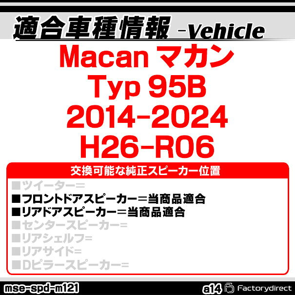 mse-spd-m121a14 (フロントドア&リアドア専用) Porsche ポルシェ Macan マカン (Ty...