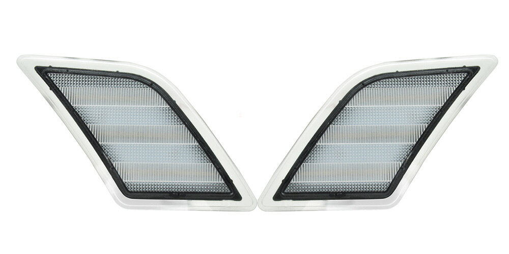 ll-bz-smb-cr02 (ON-OFF点灯 クリアー＆アンバーレンズ) SLクラス R230 AMG (2005-2007 H17-H19 アメリカ仕様 USDM) LEDサイドマーカー Mercedes Benz メルセデスベンツ (車 カスタム パーツ サイドマーカー ランプ ライト 車用品 自動車 LEDライト カー用品)