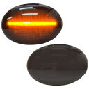 ll-mi-smd-sm01 (ON-OFF点灯 スモークレンズ) MINI ミニ R55 Clubman クラブマン(前期後期 2007-2013 H19-H25) LEDサイドマーカー ウインカー BMW (車用品 ウィンカー サイドランプ ledマーカー カスタム パーツ ドレスアップ サイドウインカー 外装ランプ)