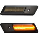 ll-bm-smi-smx04 (シーケンシャル点灯 スモークレンズ) BMW 6シリーズ E24 (1976-1989 S51-S64) LEDサイドマーカー LEDウインカー 流星点灯 (車 自動車パーツ ウインカー ウィンカー レンズ ledマーカー カスタム パーツ 外装 グッズ 流れる 交換 アクセサリー)