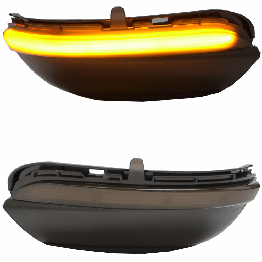 ll-vw-dwe-sm03 (シーケンシャル点灯 スモークレンズ) Jetta ジェッタ (Typ 162 2011-2018 H23-H30) VW フォルクスワーゲン LEDドアミラーウインカーランプ 流星点灯 (車 流れる ウィンカー カスタム パーツ シーケンシャルランプ サイドミラー ランプ ライト)