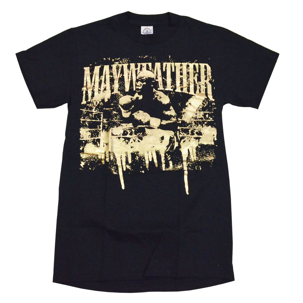 may-ms05-kg メイウェザーSports Boxing GOLD FOIL FIGHT 2 Tシャツ 黒 ブラック MAYWEATHER SPORTS BOXING( フロイド メイウェザー メイウェザー ボクシング tシャツ WBC メンズ WBA グッズ フロイド メイウェザー )