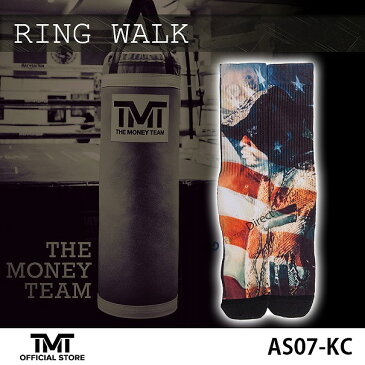 tmt-as07-kc ザ・マネーチーム スポーツ プリント ソックス 靴下 RING WALK フロイド・メイウェザー ボクシング ハイソックス 男性用 メンズ THE MONEY TEAM WBC WBA