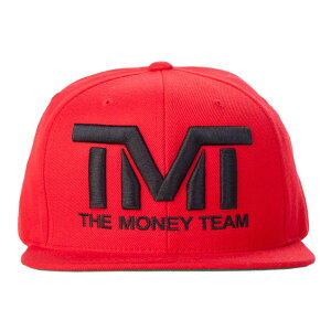 tmt-h006-3rk THE MONEY TEAM ザ・マネーチーム COURTSIDE (赤ベース&黒ロゴ)刺繍ロゴ キャップ ザ・マネーチーム フロイド・メイウェザー ボクシング WBC WBA( tmt 帽子 かっこいい tmtキャップ スナップバック ロゴキャップ )