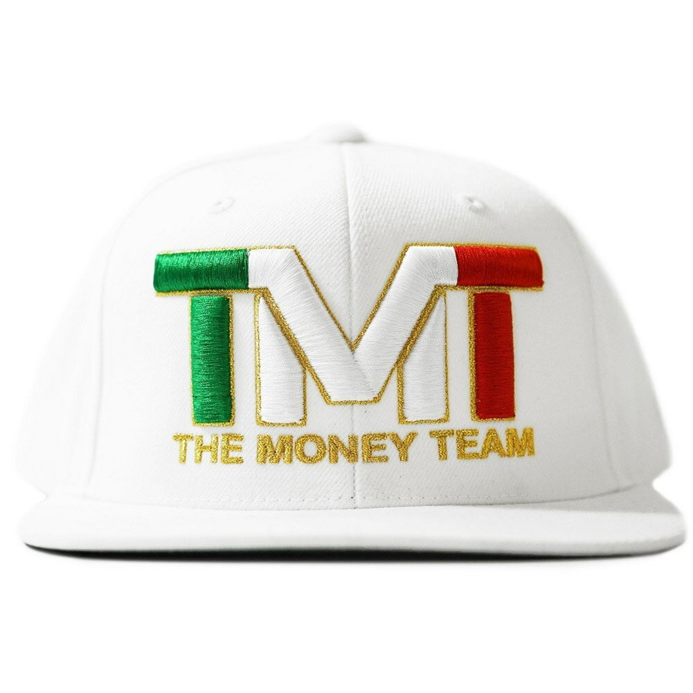 tmt-h43-2wg THE MONEY TEAM ザ・マネーチーム AND STILL (GOLD) ホワイトベース x 金ロゴ キャップ メキシコ国旗 ( フロイド・メイウェザー TMT メイウェザー グッズ ボクシング 帽子 tmtキャップ メンズ ストリート スナップバック )