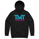 tmt-mo41-2kaf THE MONEY TEAM ザ マネーチーム パーカー CLASSIC HOODIE 黒ベース×水色ロゴ フロイド メイウェザー ボクシング メンズ プリント アメリカ TMT WBC WBA( メイウェザー プルオーバー おしゃれ フーディー ロゴパーカー )