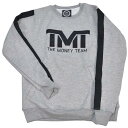 tmt-mo43-2ek THE MONEY TEAM ザ マネーチーム トレーナー CLASSIC FLEECE PULLOVER 灰色ベース×黒ロゴ フロイド メイウェザー ボクシング メンズ プリント アメリカ TMT WBC WBA( メイウェザー ジャケット フロイドメイウェザー )