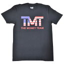 tmt-ms5113-k ザ マネーチーム Tシャツ TMT USA 黒ベース×アメリカ フロイド メイウェザー ボクシング 男性 メンズ ブラック プリント アメリカ 国旗 THE MONEY TEAM TMT WBC WBA( メイウェザー ティシャツ ティーシャツ )