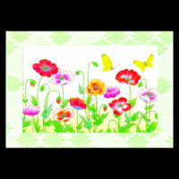 メッセージカード ホワイトデー 母の日 父の日 花 ギフト こどもの日 端午の節句 名刺サイズ ミニ カード 和風 ポピー 封筒付 新生活 卒業式 入学式 ポス...
