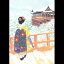 グリーティングカード 和風 春 クリスマス カード【舞妓 f20-52】雪 清水寺 舞妓 和紙 イラスト メッセージカード 多目的 お礼状 多目的 ポストカード 結婚 婚礼 挨拶状 福井朝日堂 京都 275円