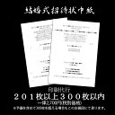 招待状中紙印刷　201枚以上300枚以内まで一律2700円