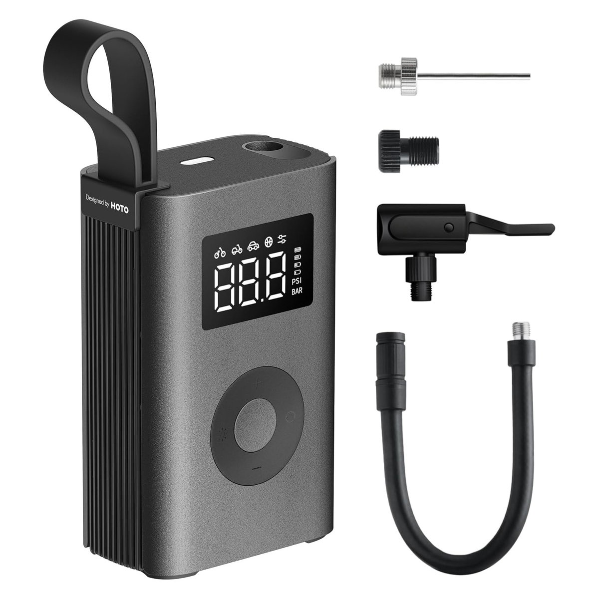 HOTO エアポンプ ADV 電動 空気入れ USB充電式 Type-C 強力 空気抜き 携帯式 大容量バッテリー MAX圧力150psi ディスプレイ LED...