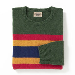 Regimental Stripe Sweater 795050212: Green Regimental Stripe Sweater 795050212: Green