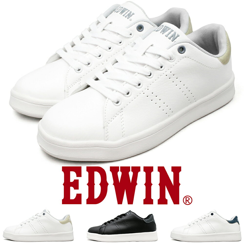 超軽量 レディース スニーカー ローカット カジュアルシューズ 軽い 紐靴 女性靴 EDWIN edw1021ls