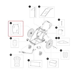 【取り寄せ・納期1か月】スーリー・チャリオット・スポーツ2＜Thule Chariot SPORT2 Rain Cover＞ レインカバー　全天候カバー