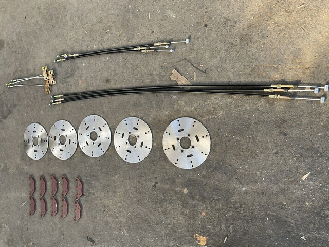【即納】EVトゥクトゥクサウスポー様セット：Brake pad 4400x5set =22000円、Disk plate 5000x 5 = 25000円、Parking brake wire set 5000x3 = 15000円、合計62000円