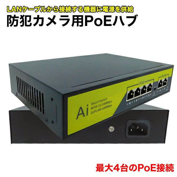 POE³ϥ LANϥ 4ݡ 100Mbps LAN֥뤫Ÿǽ POE HUB ͭLAN