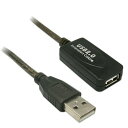 ドライブレコーダー充電・防犯カメラ等の延長用に！USB2.0リピーターケーブル20m（USB2.0 Aタイプ オス＝USB2.0 Aタイプ メス）