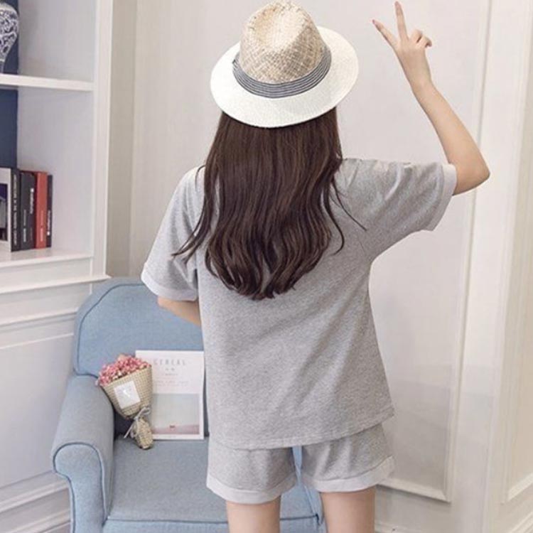 授乳口付き ルームウエア 薄手 半袖 パジャマ マタニティ tシャツ 授乳服 半ズボン...