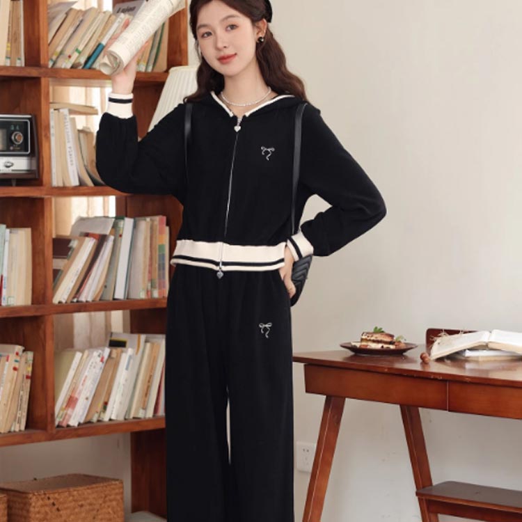 春服 大きいサイズ ズボン セット トップス ジップアップパーカーセットアップ レ...