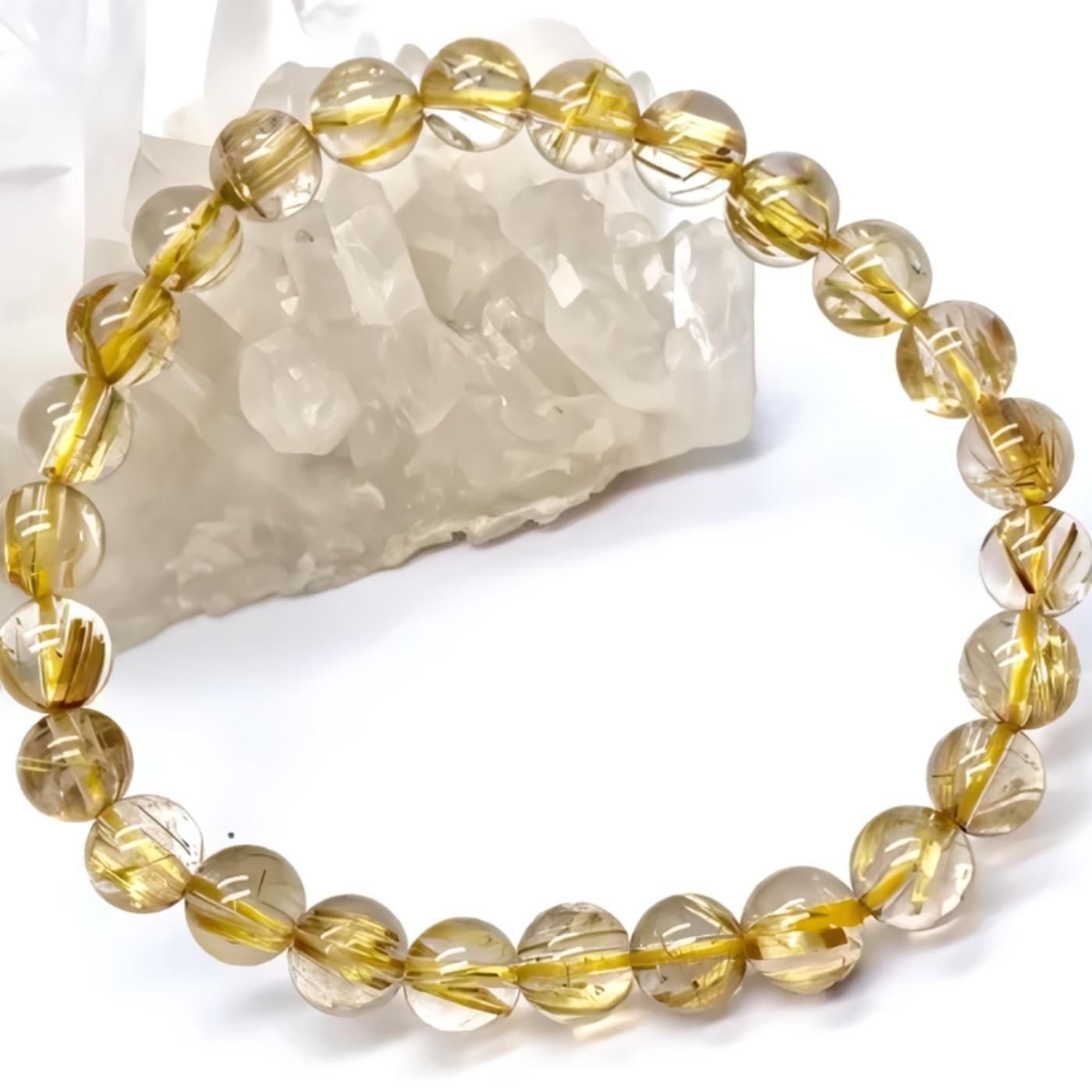 パワーストーン ブレスレット 天然石 ルチルクォーツ ゴールドルチルクォーツ 7mm 3点のみ アクセサリー プレゼント 女性 男性 高品質 ギフト 運気 幸運...