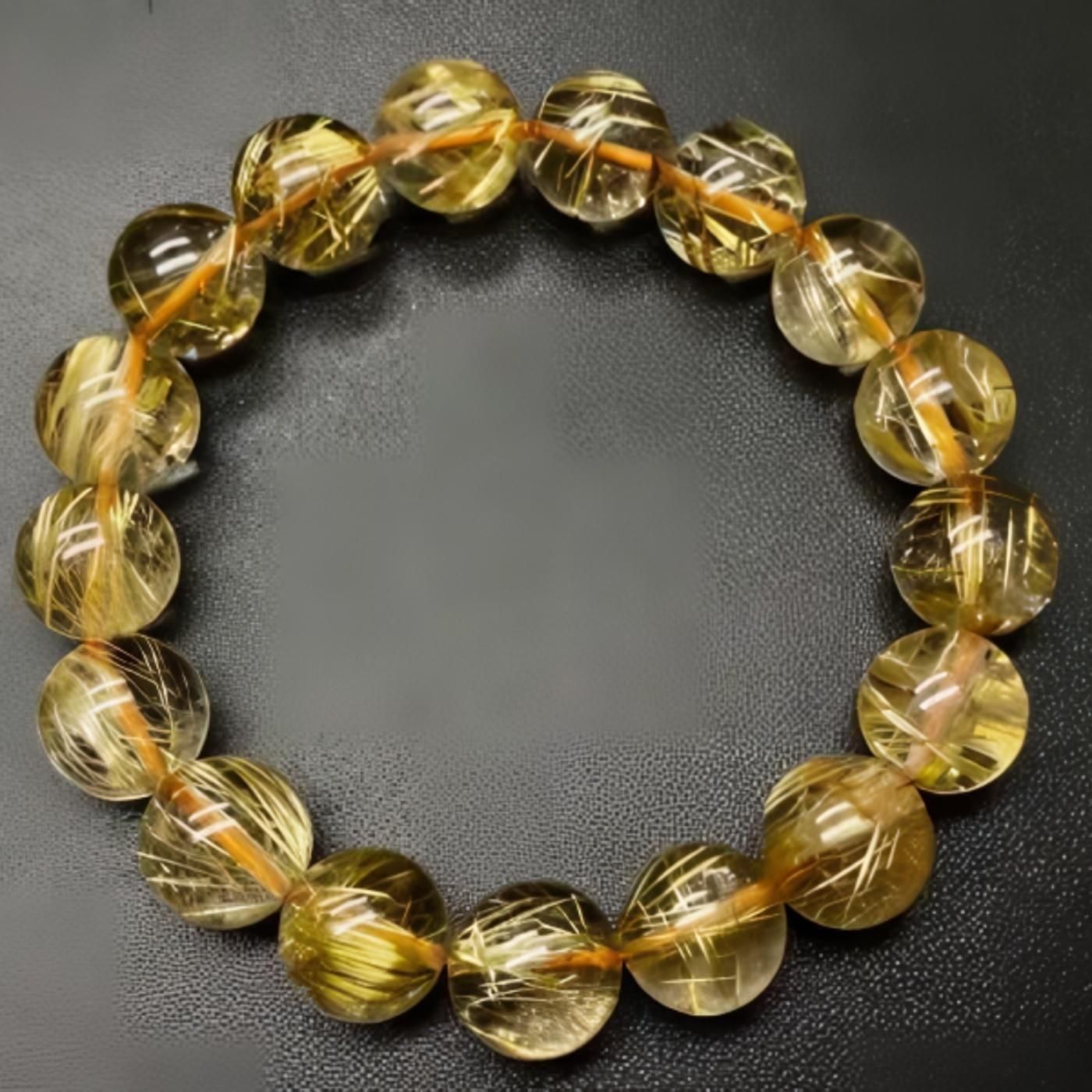 パワーストーン ブレスレット 天然石 ルチルクォーツ ゴールドルチルクォーツ 12mm 1点物 アクセサリー プレゼント 女性 男性 ギフト 運気 幸運 オリジ...