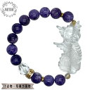 パワーストーン ブレスレット 天然石 ベイビードラゴン 彫刻 水晶 チャロアイト ハンドメイド アクセサリー プレゼント 女性 男性 1点物 高品質 ギフト 運...