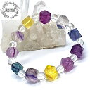 パワーストーン ブレスレット 天然石 フローライト フリーカット 高品質 ハンドメイド アクセサリー プレゼント 女性 男性 ギフト 運気 幸運 オリジナル メ...