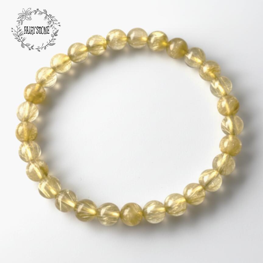 パワーストーン ブレスレット 天然石 ルチルクォーツ ゴールドルチルクォーツ 6mm アクセサリー プレゼント 女性 男性 高品質 ギフト 運気 幸運 オリジナ...