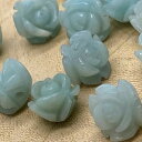 パワーストーン 天然石 薔薇彫刻 アマゾナイト 10mm 1個 ばら売り 1粒販売 素材 パーツ ギフト プレゼント 男性 女性 ハンドメイド 運気 幸運 オリ...
