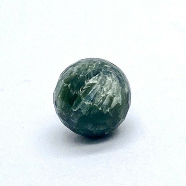パワーストーン 天然石 セラフィナイト 多面ラウンドカット 14mm 1個 ばら売り 1粒販売 素材 パーツ ギフト プレゼント 男性 女性 ハンドメイド 運気...