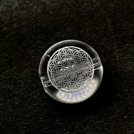 パワーストーン 天然石 フラワーオブライフ 水晶 彫刻 10mm 1個 ばら売り 1玉販売 素材 パーツ ギフト プレゼント 男性 女性 ハンドメイド 運気 幸...