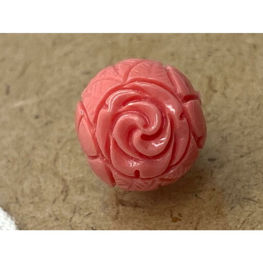 薔薇 珊瑚 12mm 1個 (練り)パワーストーン ハンドメイド 素材 ばら売り 1粒販売 薔薇 珊瑚 12mm 1個 (練り)パワーストーン ハンドメイド 素材 ばら売り 1粒販売