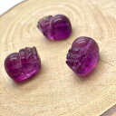 パワーストーン 天然石 フローライト 貔貅 ヒキュウ 1個 パープル系 1玉売り ばら売り 素材 パーツ ギフト プレゼント 男性 女性 ハンドメイド 運気 幸...